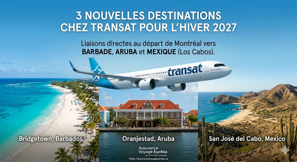 Images de la chronique 3 nouvelles destinations chez Transat pour l'hiver 2027